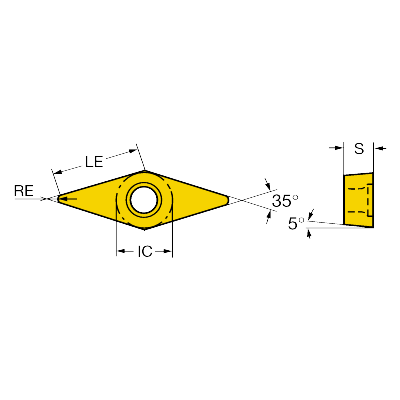 Фото 2: VBMT 110304 MF 1125 пластина для точения