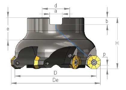 Фото 2: 1064-M-W D63 фреза торцевая насадная