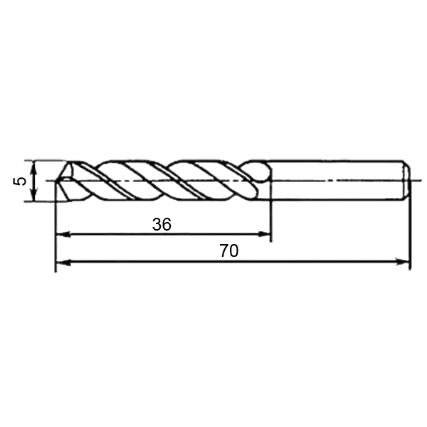 Фото 2: 5.0х36х70мм cверло цельное твердосплавное (pz)