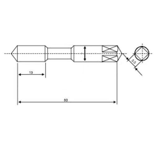 Метчик раскатник М7,0х1,0 6h HSS-E TIN DIN371 1050 Qtool - фотография 2 Фото 2: Метчик раскатник М7,0х1,0 6h HSS-E TIN DIN371 1050 Qtool