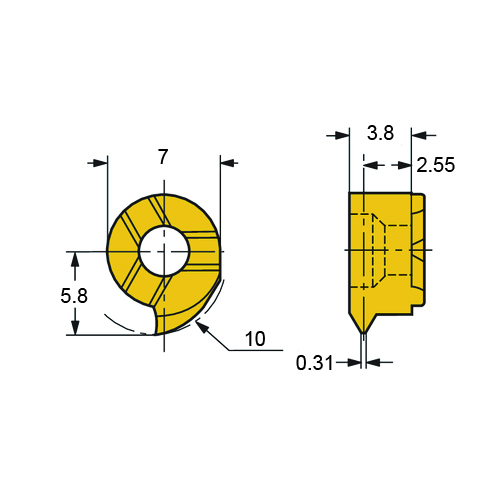 Фото 2: MB-07TH250MM-10R 1025 головка сменная для корпусного сверла