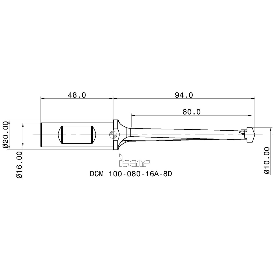 dcm 100-080-16a-8d схема корпуса сверла для пластин с размерами