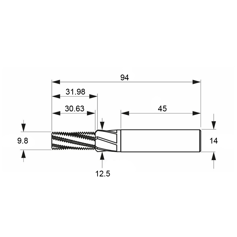 Фото 2: 139654 M12 резьбофреза