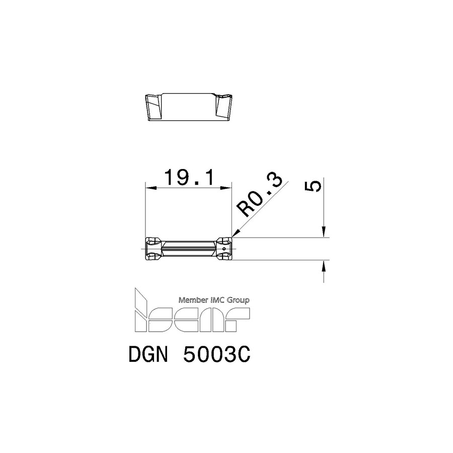 DGN 5003C IC354 отрезная, канавочная пластина - фотография 2 Фото 2: DGN 5003C IC354 отрезная, канавочная пластина
