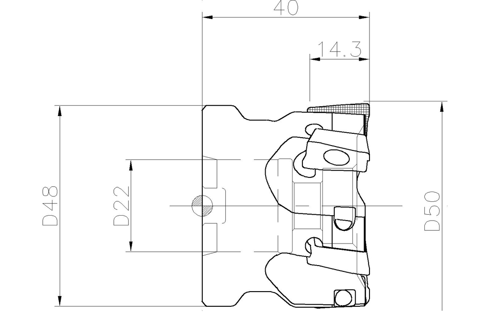 Фото 2: HM90 F90A D50-5-22 фреза торцевая насадная