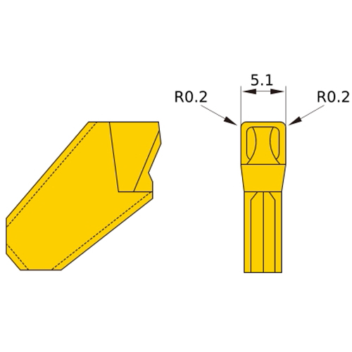 Фото 2: KGT5N UE6020 отрезная и канавочная пластина