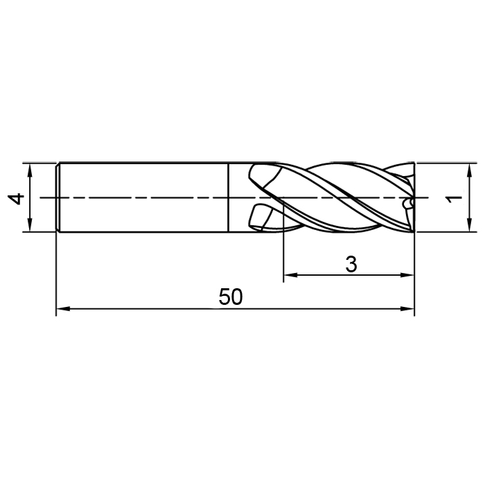Фото 2: M200-4ES-010 фреза концевая