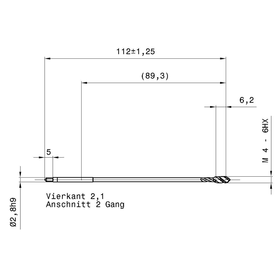 5718 4.000 m4 схема метчика машинного m с размерами