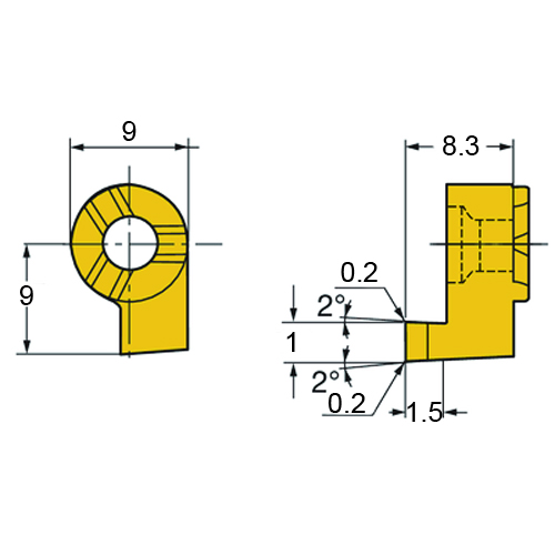 Фото 2: MB-09FA100-00-14L 1025 головка сменная для корпусного сверла