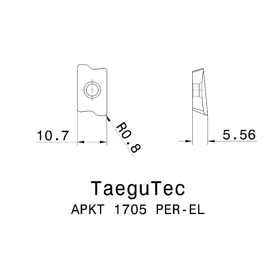 Фото 2: APKT 1705PER EL TT8080 пластина для фрез