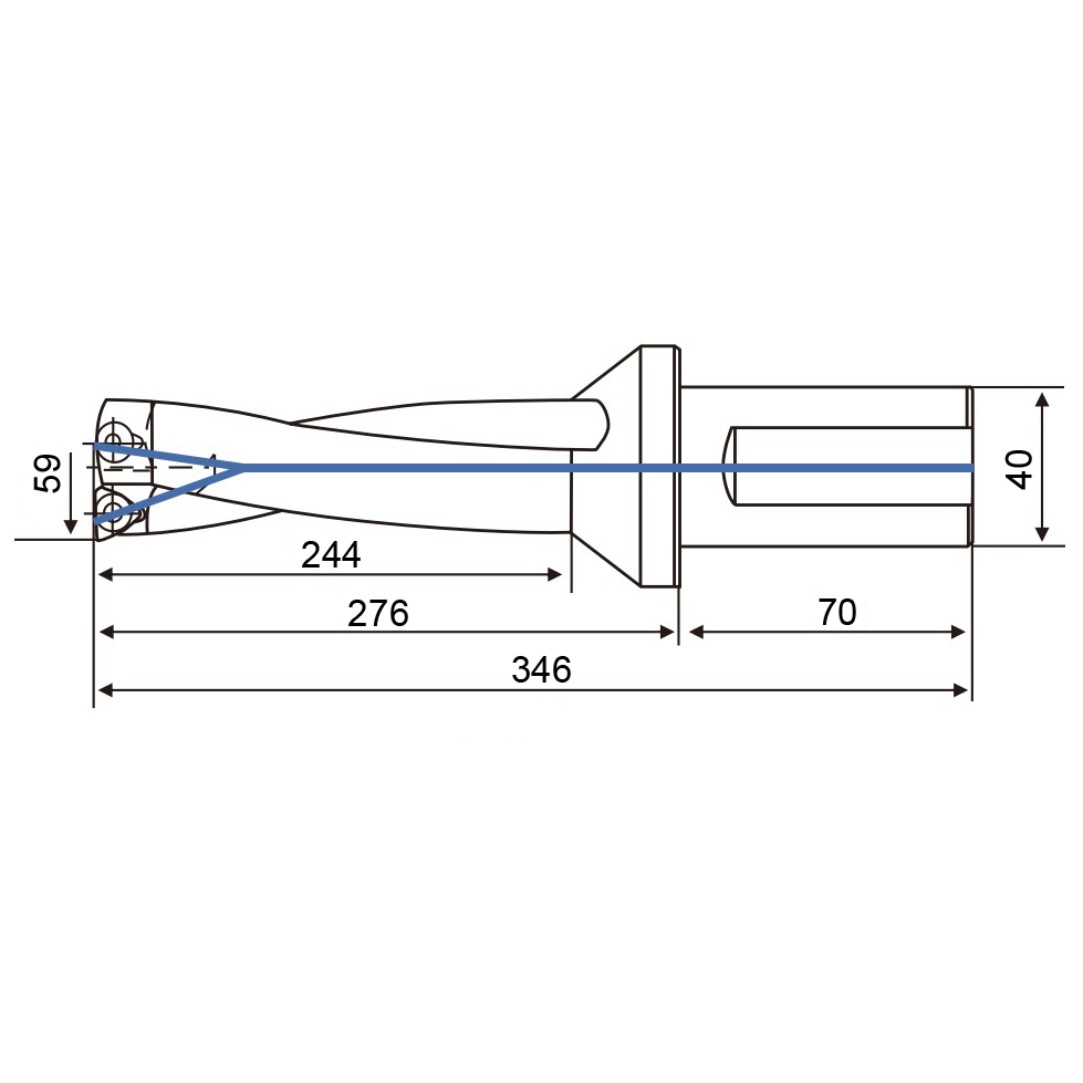 Фото 2: 59мм C40-4D59-244WC08 cверло корпусное (z)