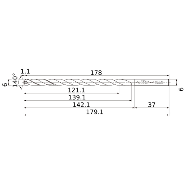 Фото 2: MNS0600-L20C TF15 сверло твердосплавное под СОЖ