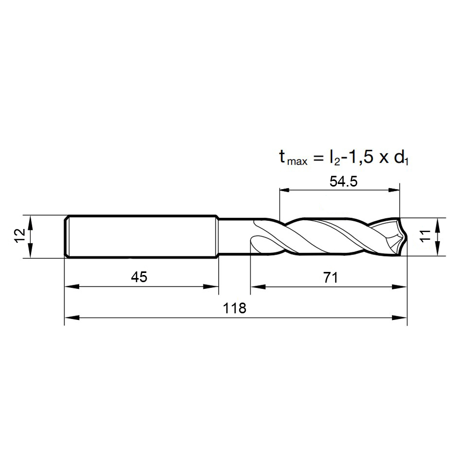 Фото 2: 5515 11.000 сверло твердосплавное