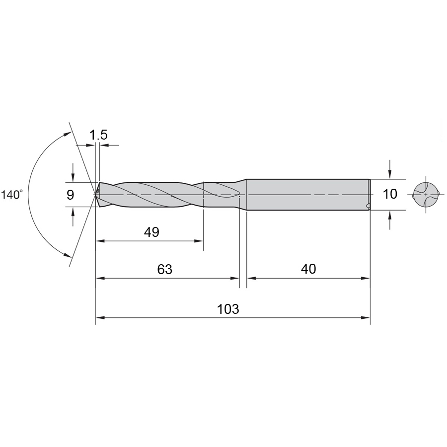 Фото 2: VDS202A09000 WU25PD cверло твердосплавное 