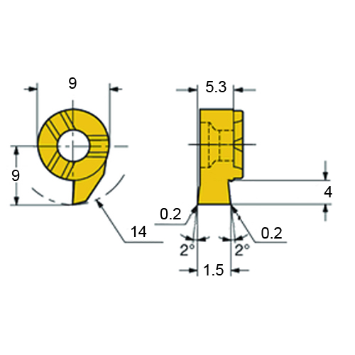 Фото 2: MB-09G150-00-14L 1025 головка сменная для корпусного сверла