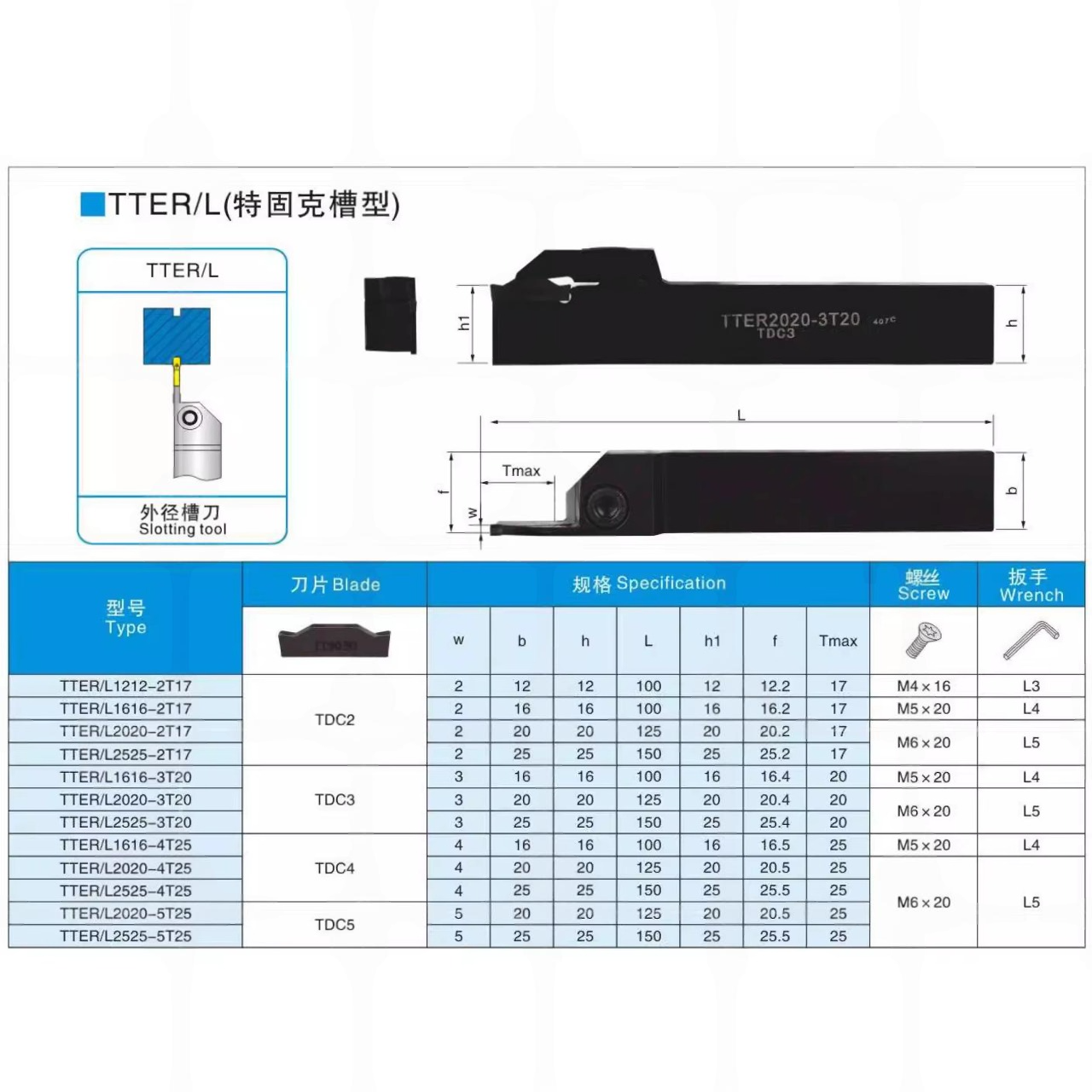 Фото 2: TTEL2020-2CT16 державка отрезная DESKAR