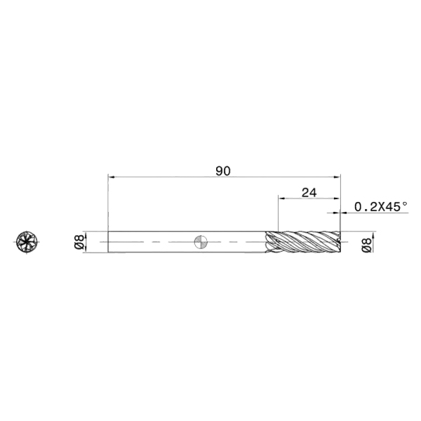 Фото 2: EC-H7 08-24C08CF-M90 фреза