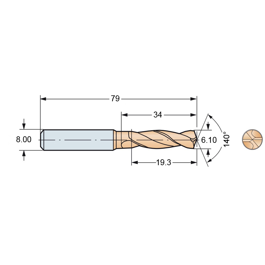 r840-0610-30-a0a 1220 схема твердосплавного сверла с размерами