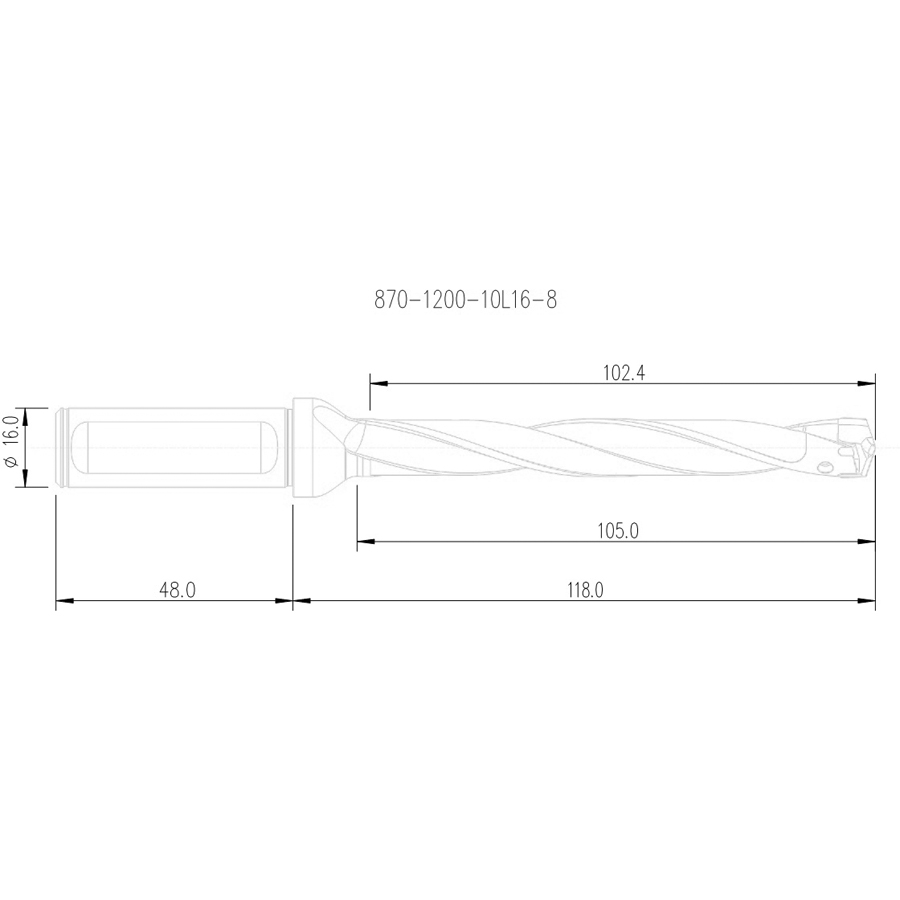 870-1200-10l16-8 схема корпуса сверла для пластин с размерами