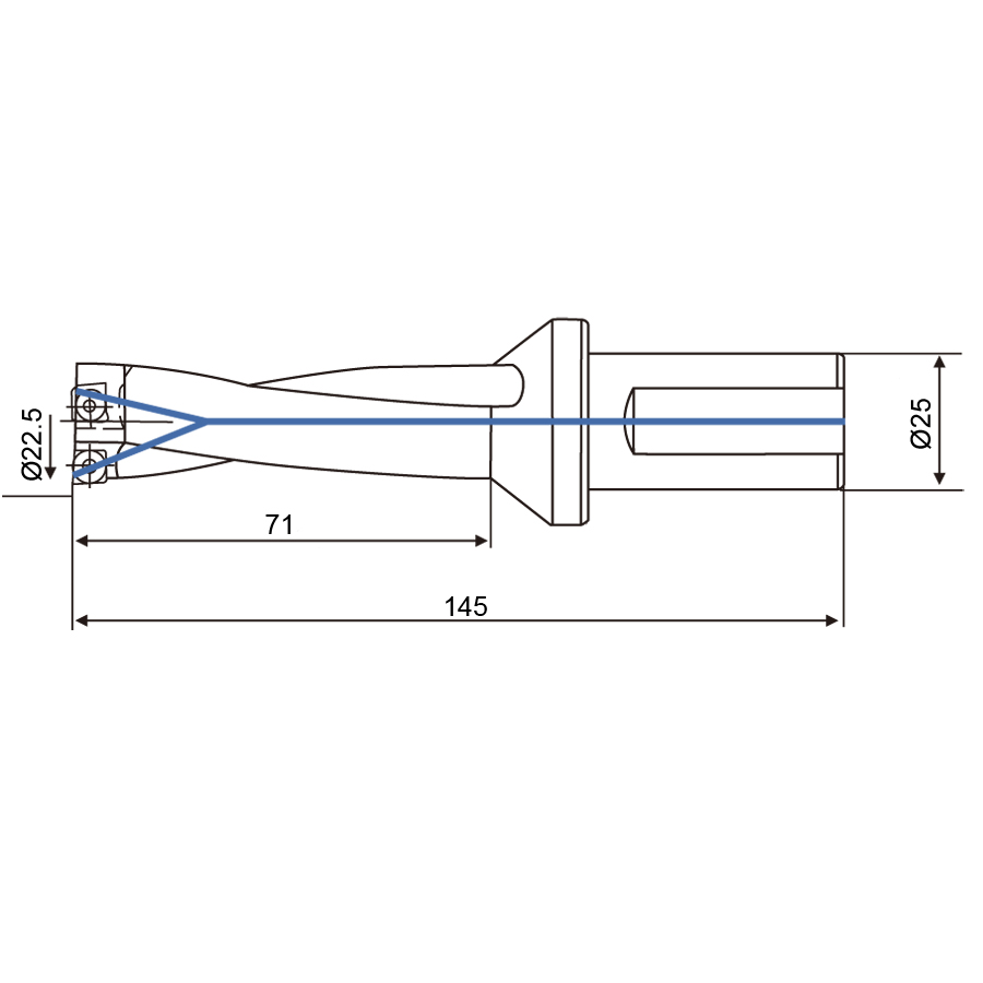 Фото 2: 22.5мм C25-3D22.5-71SP07 cверло корпусное (z)