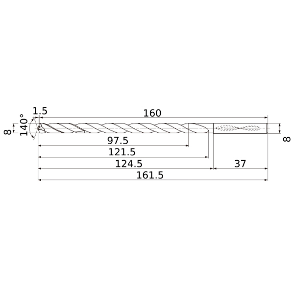 Фото 2: MNS0800-L12C TF15 сверло твердосплавное под СОЖ