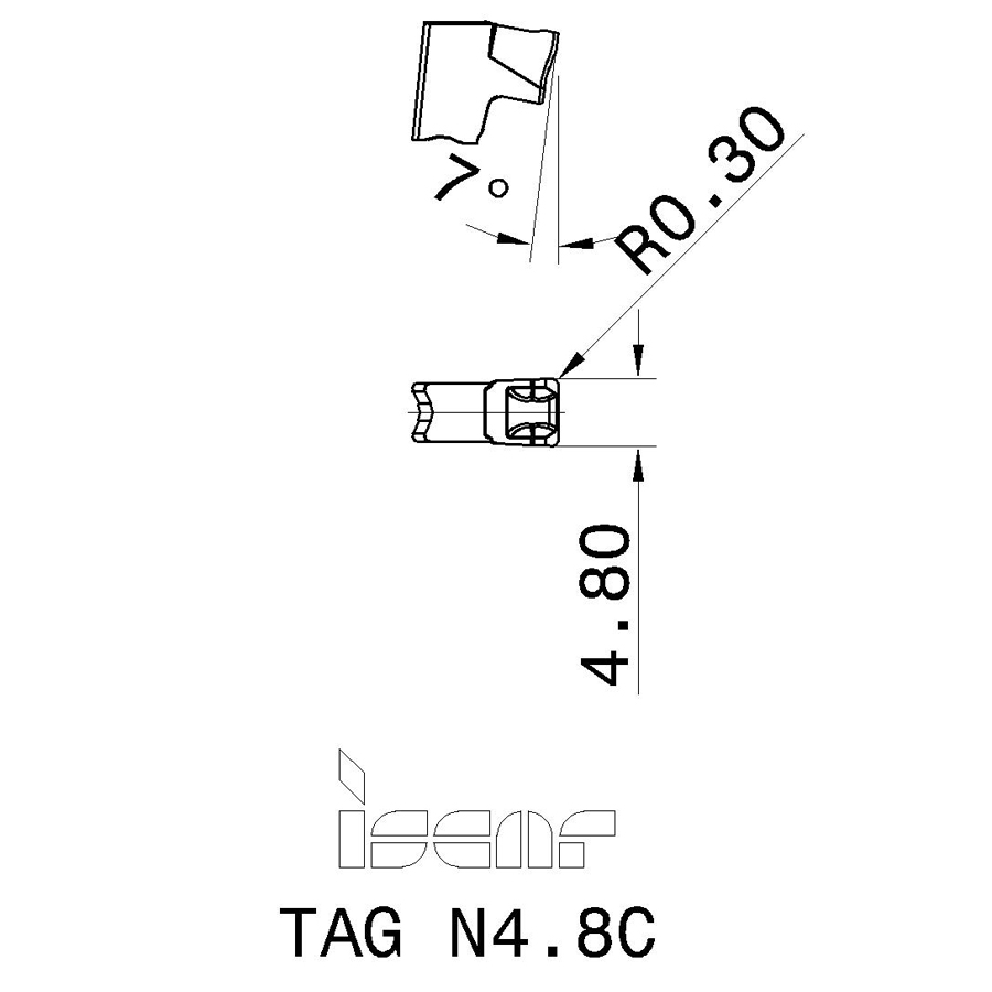 TAG N4.8C IC830 отрезная, канавочная пластина - фотография 2 Фото 2: TAG N4.8C IC830 отрезная, канавочная пластина