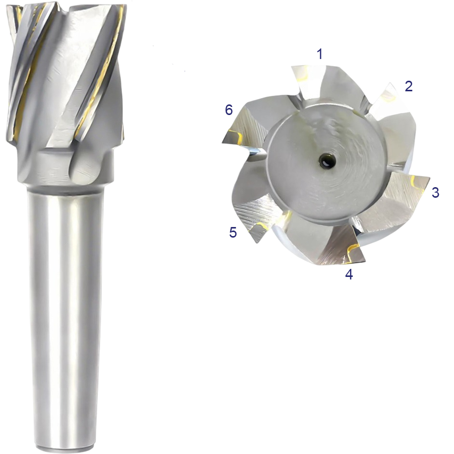 Фото 3: 50х80х212 6F к/х КМ4 ВК30 (YG8) фреза винтовая Deskar