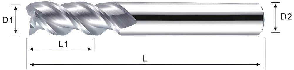 Фото 2: 16х16х70х150 ц/х 3F фреза концевая DESKAR