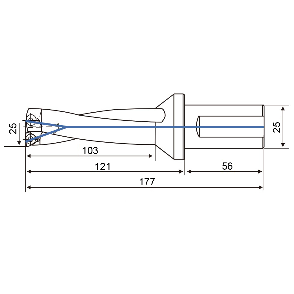 Фото 2: 25.0мм C25-4D25-103WC05 cверло корпусное (z)
