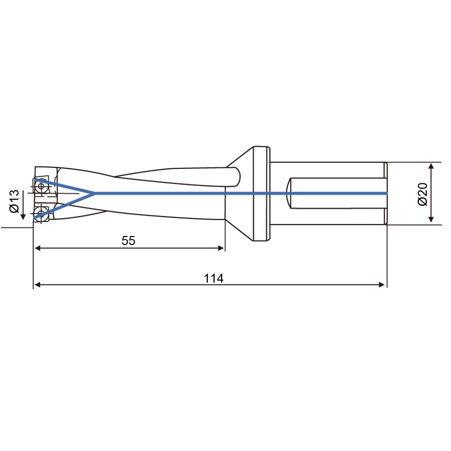 Фото 2: 13.0мм MSD4130-S20-SP05(SKD61) cверло корпусное (z)