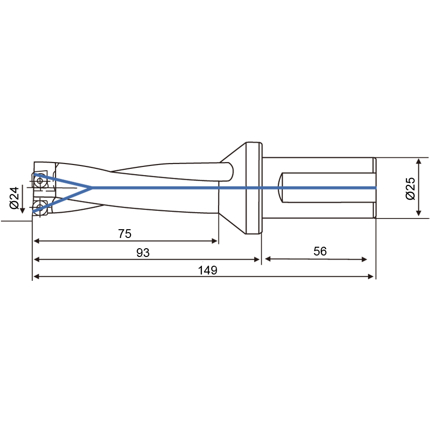 Фото 2: 24.0мм KSD240-3D-S25-SP07(H13) cверло корпусное (z)