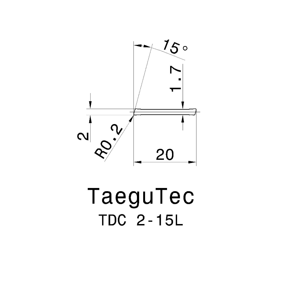 Фото 2: TDC 2  15L TT8020 отрезная, канавочная пластина