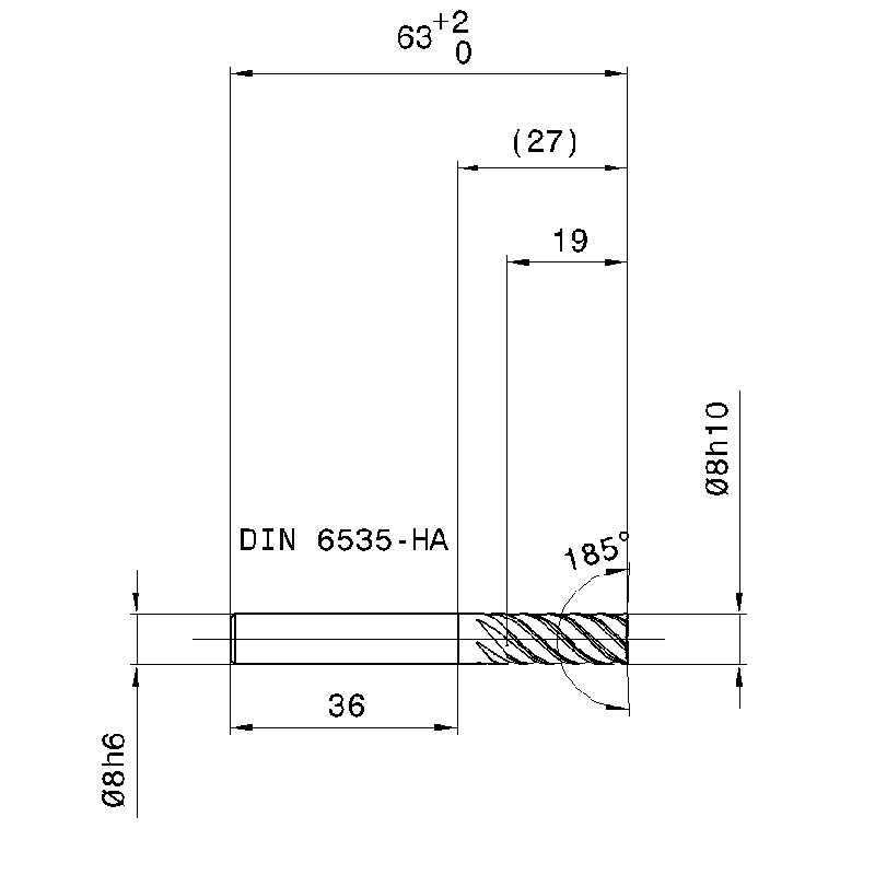 Фото 2: 5745 8.000 фреза концевая