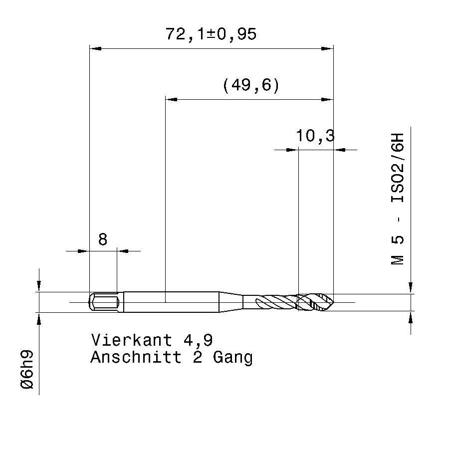 5553 5.000 m5 схема метчика машинного m с размерами