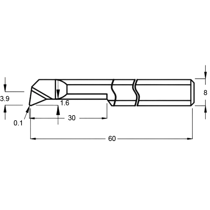 Фото 2: MPR 8 R0.1 L30 минирезец Deskar