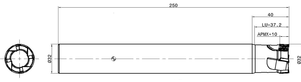 Фото 2: HM90 E90A-D32-4-C32-LB фреза со сменными пластинами