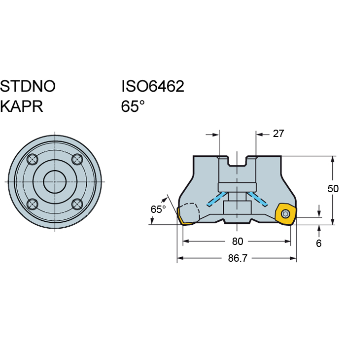 Фото 2: R365-080Q27-S15M фреза торцевая насадная