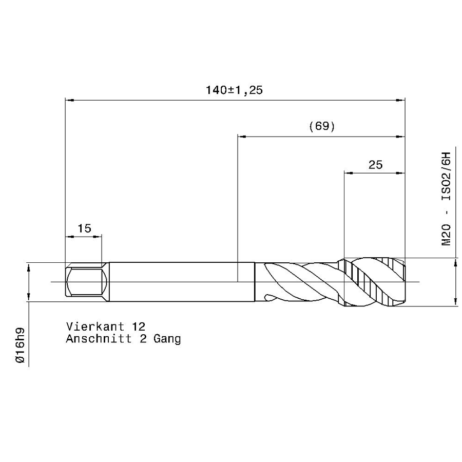 5551 20.000 схема метчика машинного m с размерами