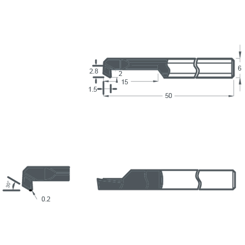 Фото 2: MXR 6 B1.5 R0.2 L15 минирезец Deskar