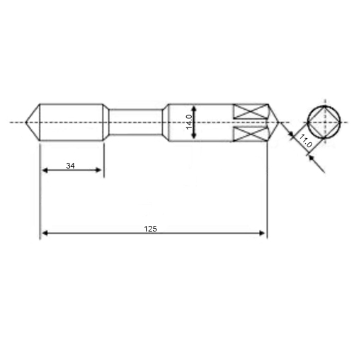 Метчик раскатник М18х2.5 6h HSS-E TIN DIN376 1125 Qtool - фотография 2 Фото 2: Метчик раскатник М18х2.5 6h HSS-E TIN DIN376 1125 Qtool