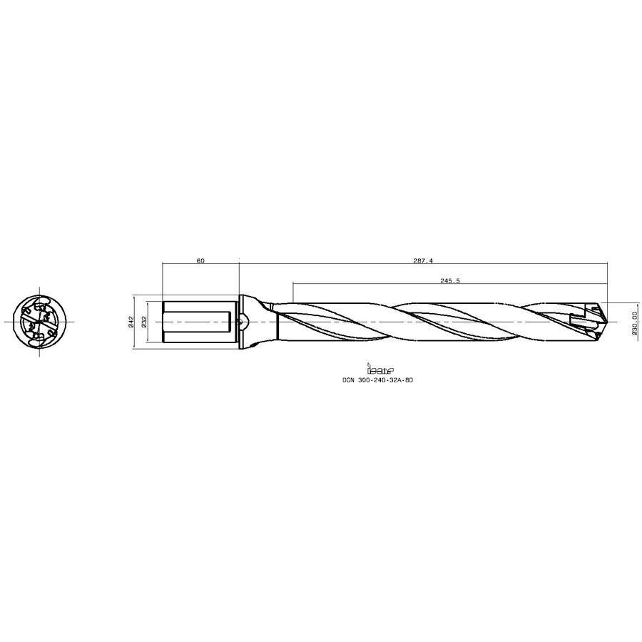 dcn 300-240-32a-8d схема корпуса сверла для пластин с размерами