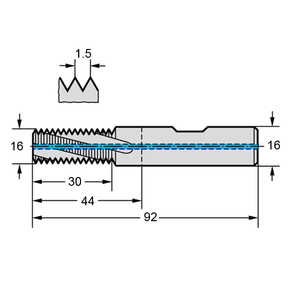 Фото 2: H5151116-M18x1.5 резьбофреза