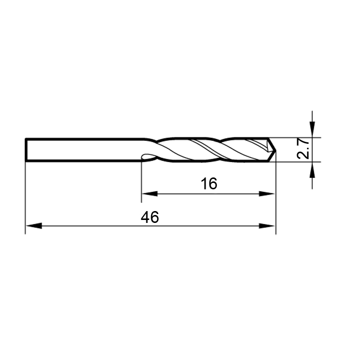 Фото 2: 2463 2.700 сверло твердосплавное