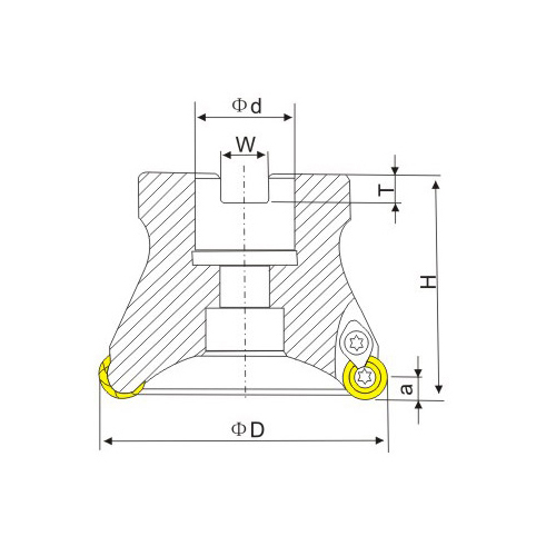 Фото 2: EMR 5R63-22-4T корпусная фреза QTOOL под RPMT1003MO