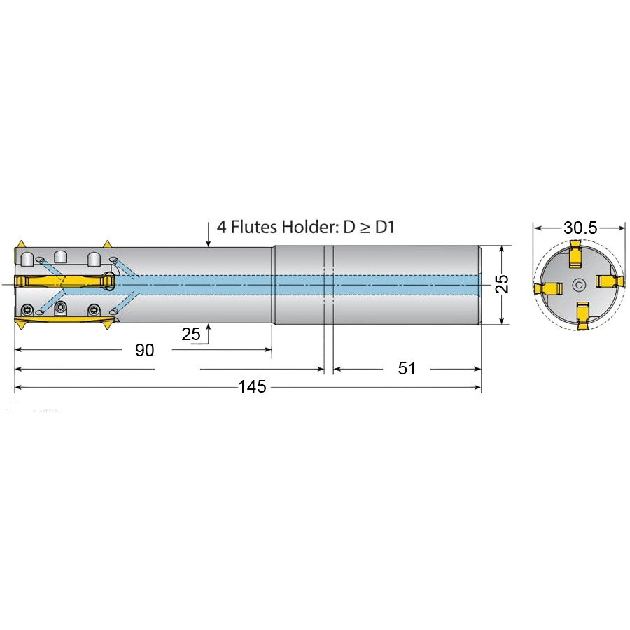 Фото 2: RTMOC25C30-90B4 фреза резьбовая