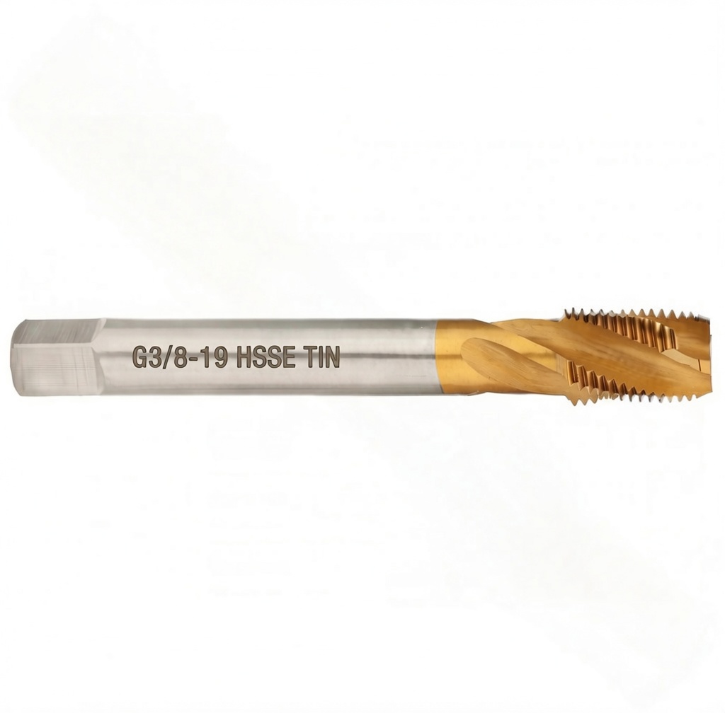 3/8 -19-GBSP винт. DIN5156 HSS-E TiN метчик Qtool - фотография 1 Фото 1: 3/8 -19-GBSP винт. DIN5156 HSS-E TiN метчик Qtool