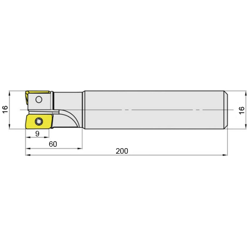 Фото 2: BAP 300R C16-16-200-2T корпусная фреза QTOOL под APMT1135PDER