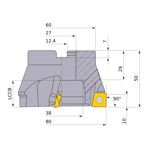 Фото 2: ASX400-080B06R фреза торцевая насадная