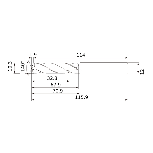 mve1030x03s120 dp1020 схема твердосплавного сверла с размерами