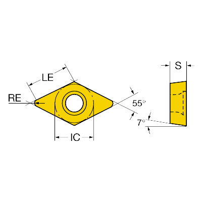 Фото 2: DCMT 11T308 MF 1115 пластина для точения
